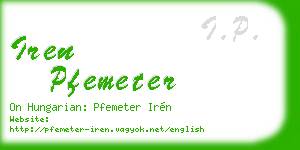iren pfemeter business card